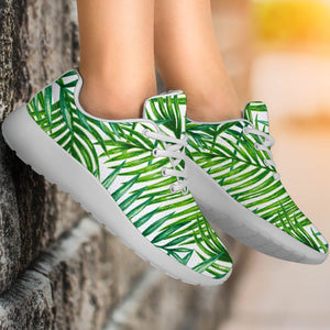 Exotic Tropical Leaf Pattern Print Sport Shoes GearFrost