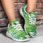 Exotic Tropical Leaf Pattern Print Sport Shoes GearFrost