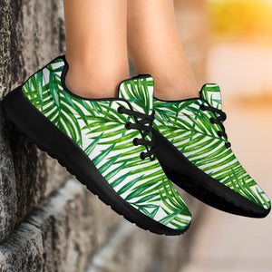 Exotic Tropical Leaf Pattern Print Sport Shoes GearFrost