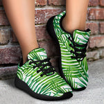 Exotic Tropical Leaf Pattern Print Sport Shoes GearFrost