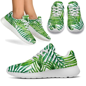 Exotic Tropical Leaf Pattern Print Sport Shoes GearFrost