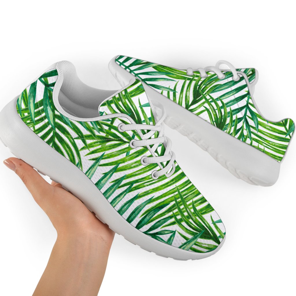 Exotic Tropical Leaf Pattern Print Sport Shoes GearFrost