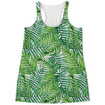 Exotic Tropical Leaf Pattern Print Women's Racerback Tank Top