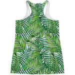 Exotic Tropical Leaf Pattern Print Women's Racerback Tank Top
