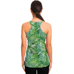 Exotic Tropical Leaf Pattern Print Women's Racerback Tank Top