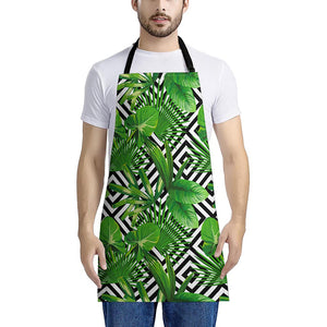 Exotic Tropical Leaves Pattern Print Apron