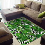 Exotic Tropical Leaves Pattern Print Area Rug GearFrost