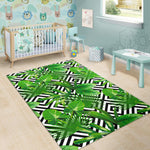 Exotic Tropical Leaves Pattern Print Area Rug GearFrost