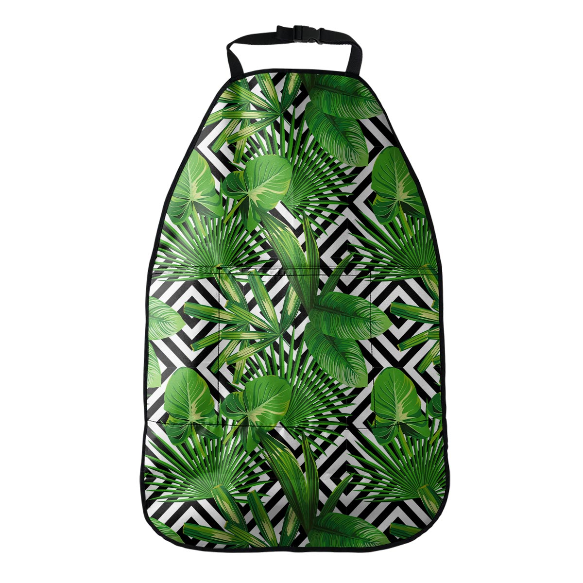 Exotic Tropical Leaves Pattern Print Car Seat Organizers