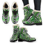 Exotic Tropical Leaves Pattern Print Comfy Boots GearFrost