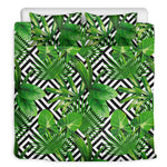 Exotic Tropical Leaves Pattern Print Duvet Cover Bedding Set