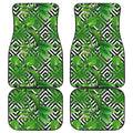 Exotic Tropical Leaves Pattern Print Front and Back Car Floor Mats