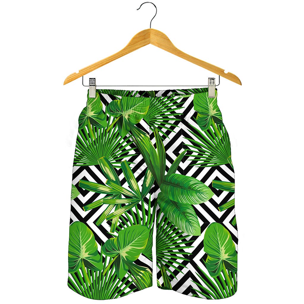 Exotic Tropical Leaves Pattern Print Men's Shorts