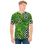 Exotic Tropical Leaves Pattern Print Men's T-Shirt
