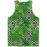 Exotic Tropical Leaves Pattern Print Men's Tank Top