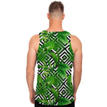 Exotic Tropical Leaves Pattern Print Men's Tank Top