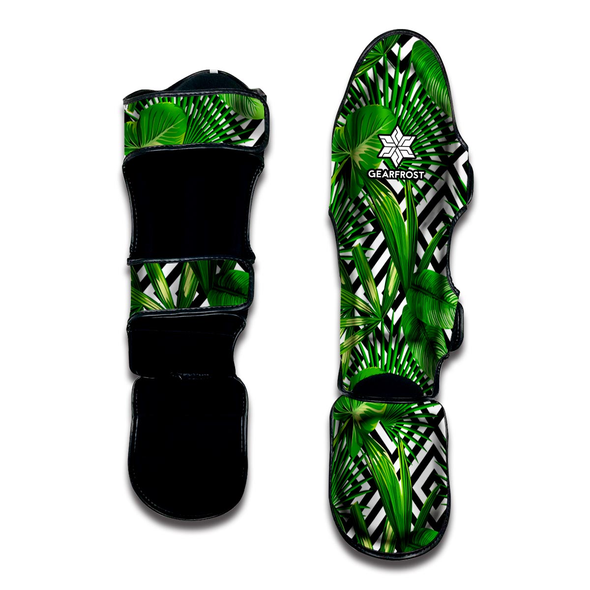 Exotic Tropical Leaves Pattern Print Muay Thai Shin Guard