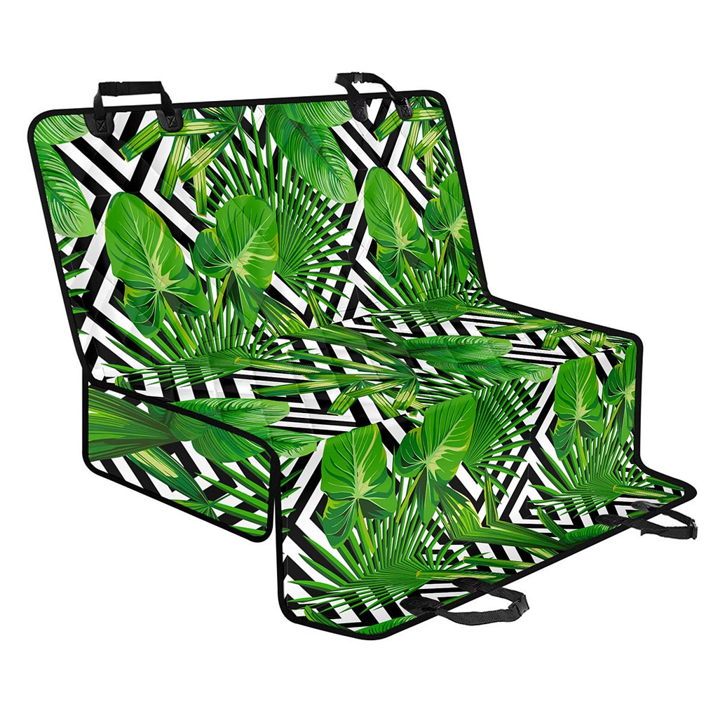 Exotic Tropical Leaves Pattern Print Pet Car Back Seat Cover