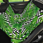 Exotic Tropical Leaves Pattern Print Pet Car Back Seat Cover