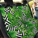 Exotic Tropical Leaves Pattern Print Pet Car Back Seat Cover