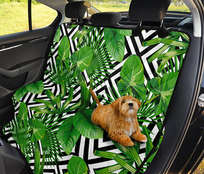 Exotic Tropical Leaves Pattern Print Pet Car Back Seat Cover