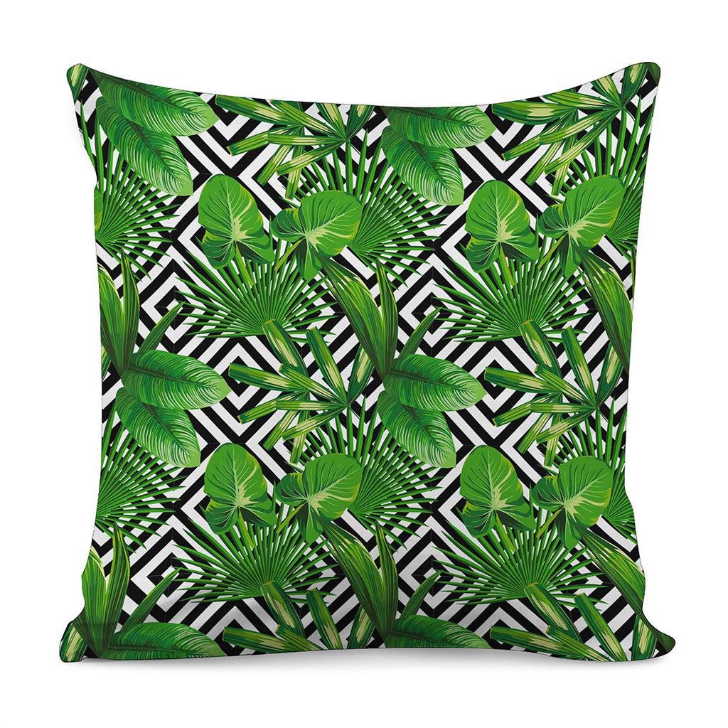 Exotic Tropical Leaves Pattern Print Pillow Cover
