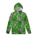 Exotic Tropical Leaves Pattern Print Pullover Hoodie