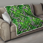 Exotic Tropical Leaves Pattern Print Quilt