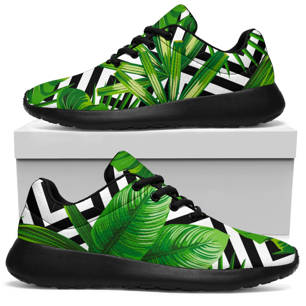 Exotic Tropical Leaves Pattern Print Sport Shoes GearFrost