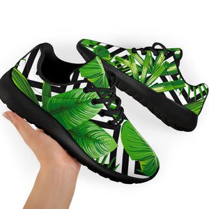 Exotic Tropical Leaves Pattern Print Sport Shoes GearFrost