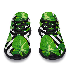 Exotic Tropical Leaves Pattern Print Sport Shoes GearFrost