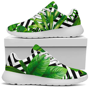 Exotic Tropical Leaves Pattern Print Sport Shoes GearFrost