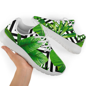 Exotic Tropical Leaves Pattern Print Sport Shoes GearFrost