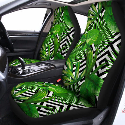 Exotic Tropical Leaves Pattern Print Universal Fit Car Seat Covers