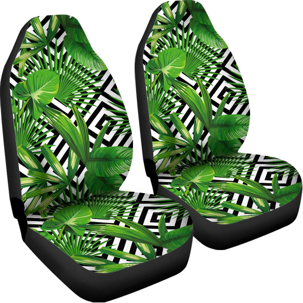 Exotic Tropical Leaves Pattern Print Universal Fit Car Seat Covers