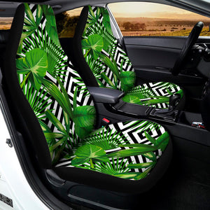 Exotic Tropical Leaves Pattern Print Universal Fit Car Seat Covers
