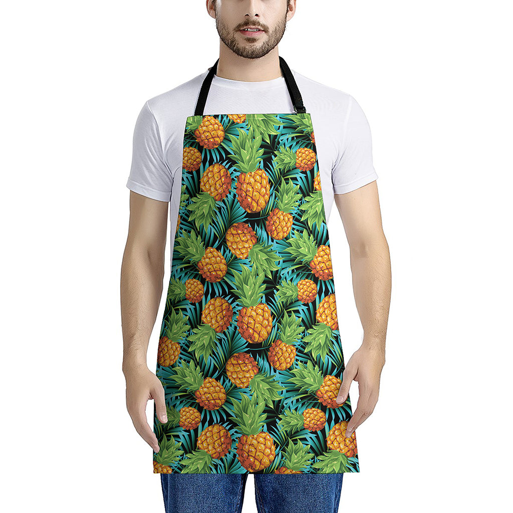 Exotic Tropical Pineapple Pattern Print Apron
