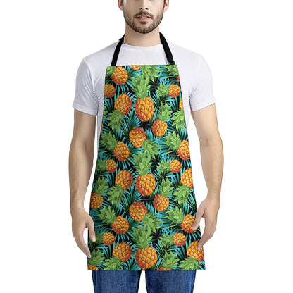 Exotic Tropical Pineapple Pattern Print Apron