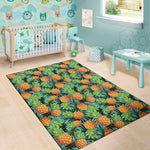 Exotic Tropical Pineapple Pattern Print Area Rug