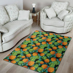 Exotic Tropical Pineapple Pattern Print Area Rug