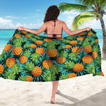 Exotic Tropical Pineapple Pattern Print Beach Sarong Wrap