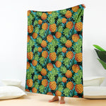 Exotic Tropical Pineapple Pattern Print Blanket
