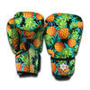 Exotic Tropical Pineapple Pattern Print Boxing Gloves