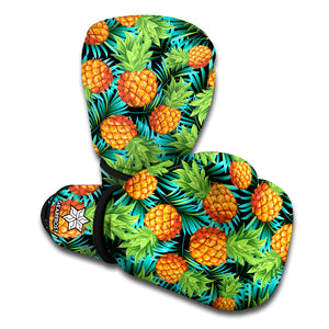 Exotic Tropical Pineapple Pattern Print Boxing Gloves