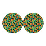 Exotic Tropical Pineapple Pattern Print Car Coasters