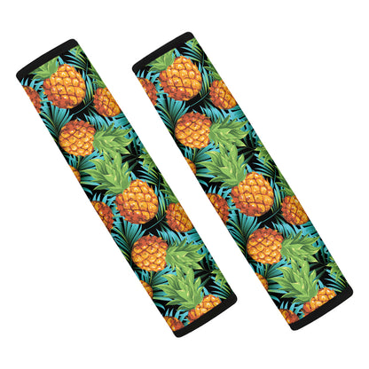 Exotic Tropical Pineapple Pattern Print Car Seat Belt Covers