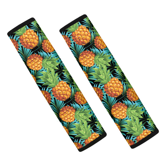 Exotic Tropical Pineapple Pattern Print Car Seat Belt Covers