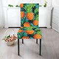 Exotic Tropical Pineapple Pattern Print Dining Chair Slipcover
