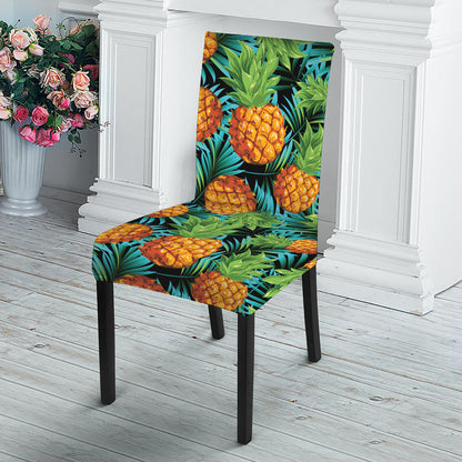Exotic Tropical Pineapple Pattern Print Dining Chair Slipcover