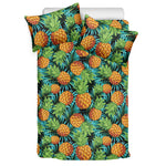 Exotic Tropical Pineapple Pattern Print Duvet Cover Bedding Set